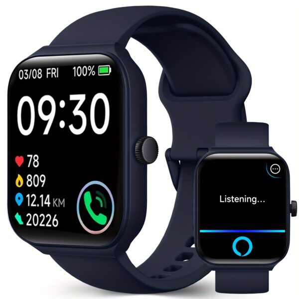FAWEIO Smart Watch For Men Women Wireless Call, 1.95" Smartwatch with 100+ Sport Modes, Fitness Activity Tracker Pedometer, Built-in Alexa, Compatible With Android And for iphone, Perfect Gift For Family And Friends - Image 3
