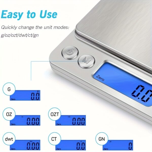 Digital Weight Scale Kitchen Jewelry Golden Grain Food MiniSize Gram 2000g X 0.1g - Image 5