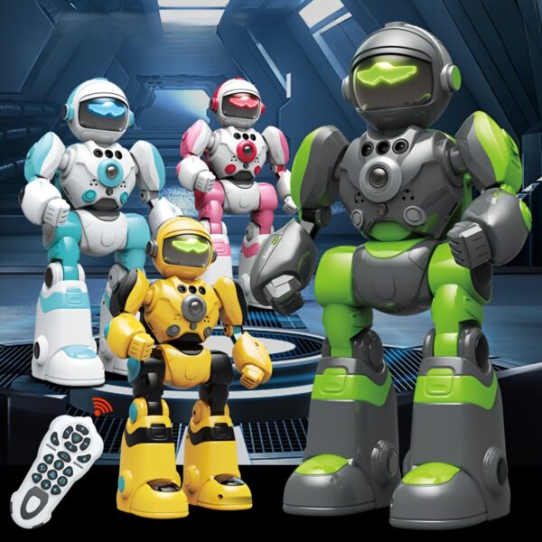 FUUY Children's Toy Robot, Programmable Robot, Remote Control Intelligent Reply, Walking And Dancing Robot, Adjustable Volume, Magical Voice Robot, Birthday Gift