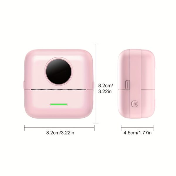 Compact Portable Thermal Printer - Photo & Label Printing, Inkless Doodle, USB Rechargeable, White Body, Ideal for Office Use, Label Maker | Sleek White Design | USB Rechargeable Printer - Image 2