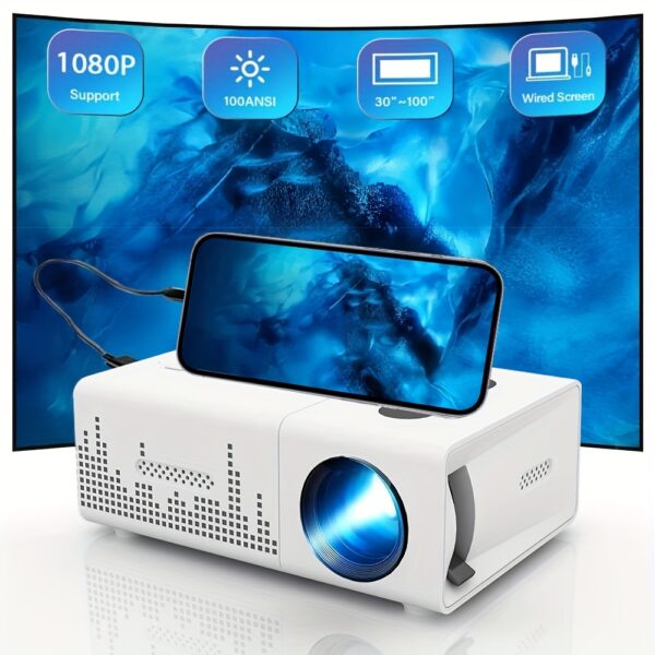2025 New Mini Home Theater HD Projector, American Plug, Remote Control, Support Smartphone Screen Sharing, Compatible with Smartphone/USB Interface, for Indoor, Office Use - Image 13