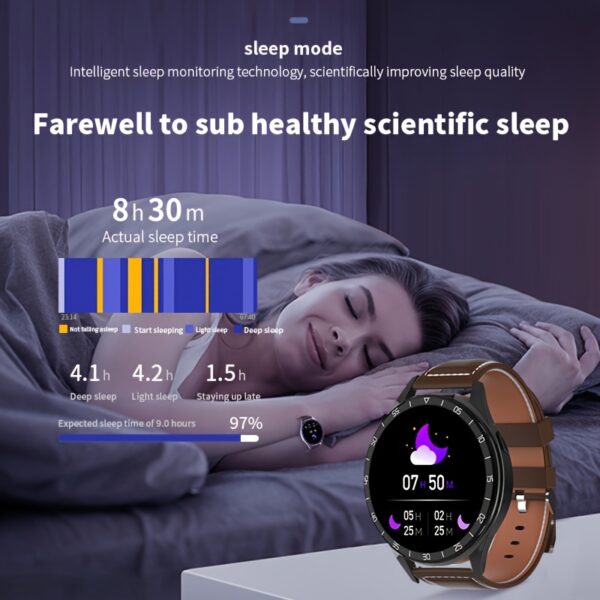 2-in-1 Smart Watch with TWS Earbuds - Long Battery Life, Sleep & Health Monitoring, AI Noise Reduction, Full Touch Screen, Sports Bracelet for Men & Women, for Android & for iPhone, USB Rechargeable, Smart Watch for Android Phones - Image 10
