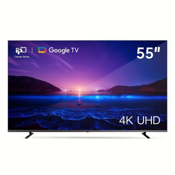 FPD 55-inch Smart TV Google TV 4K UHD with Google Play And Google Cast Built-in, HDR 10, Vision Atmos, MEMC, Voice Remote, Stream Live TV(Canvas-Series, CG55-C1, 2024 Model)