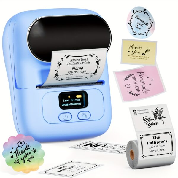 Barcode Printer - Label Maker Machine Wireless Themal Label Printer for Small Business, School, Barcode, Address, Jewelry, Clothing, Organizing, Orange - Image 7