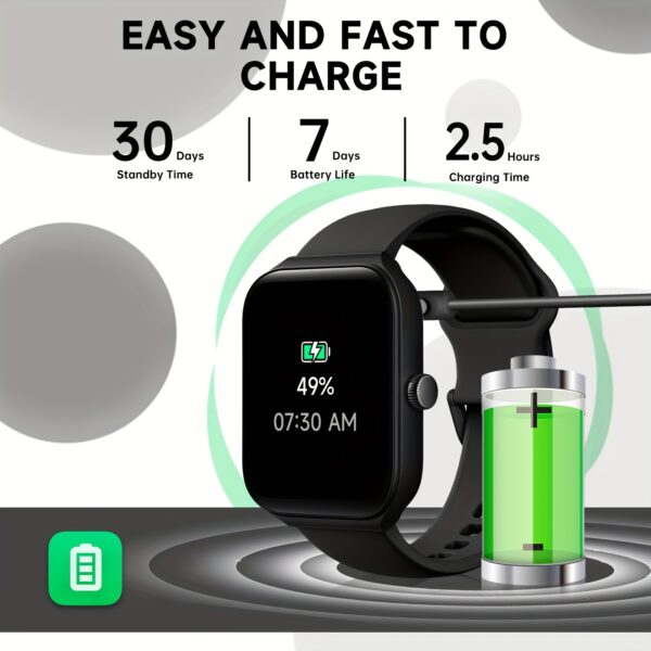 FAWEIO Smart Watch For Men Women Wireless Call, 1.95" Smartwatch with 100+ Sport Modes, Fitness Activity Tracker Pedometer, Built-in Alexa, Compatible With Android And for iphone, Perfect Gift For Family And Friends - Image 17