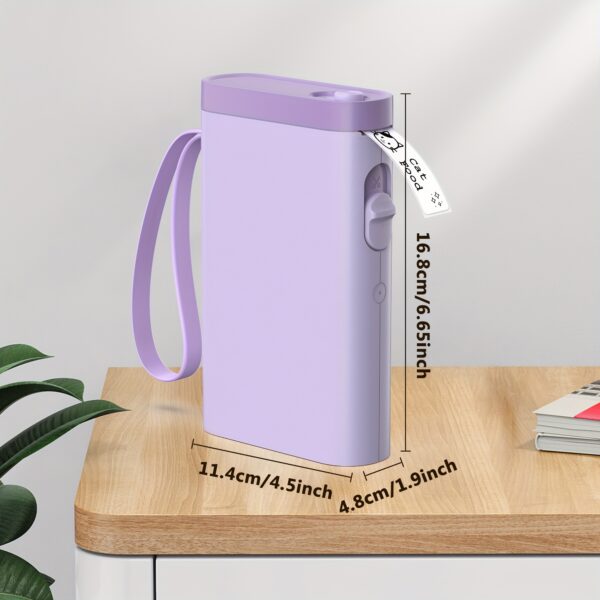Label Maker With 1 Roll Of Label Paper, Portable Wireless Label Printer For Storage, Office, Home, Storage, Sticker Maker Mini Label Maker With Multiple Templates - Image 2