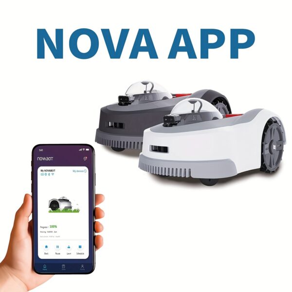 NOVABOT N2000 Smart Robotic Lawn Mower, Automatic Lawn Mower With Accurate Navigation And Obstacle Avoidance, All-Terrain Capabilities, U-Shape Path Planning, Perfect For 1.50 Acres Cut Height 0.8"-3.5" - Image 8