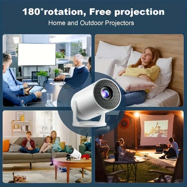 Support WIFI; Support 4K Decoding 1800P Wireless Connection Projector; Adjustable Brightness Screen Display, Wall-mounted Projector; Handheld - Image 8