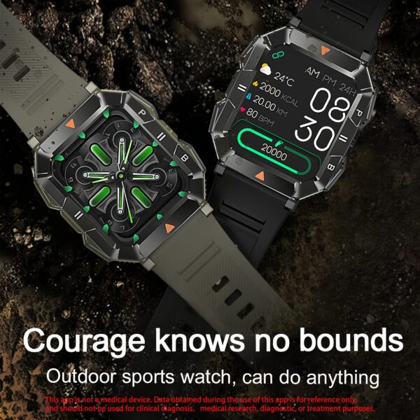 Smart Watch, with 1.83'' HD Big Screen, Wireless Call/Answer Function, LED Lighting, Compatible with Android/iOS, Fitness Tracker, Sleep Monitoring, Multi-function Smart Watch, 100+ Sport Modes, Ai Voice Control, Comes with 1 Steel Watch Strap, 1 Silicone Watch Strap And 1 Random Artificial Leather Watch Strap - Image 4