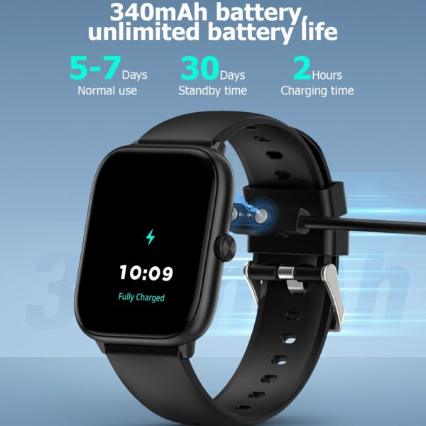 EarlySincere Smart Watches with Wireless Call, 2.06" AMOLED Display, Fitness Tracker with 118 Sports Modes, Alarm Clock, Remote Photography, Music Control, Sedentary Reminder, Water Drinking Reminder, Weather Display, World Clock, Calculator, Stopwatch, Mobile Phone Search, Menstrual Period Reminder, Voice AssistantCompatible with Android And iPhone - Image 5
