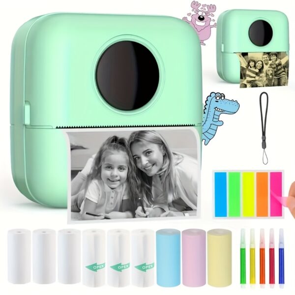 Ink Free Sticker Printer Mini Thermal Printer with One Roll Of Thermal Paper, Wireless Pocket Printer, Intelligent Portable Receipt Printer, Suitable for Photos, Diaries, Notes, And Memos - Image 9