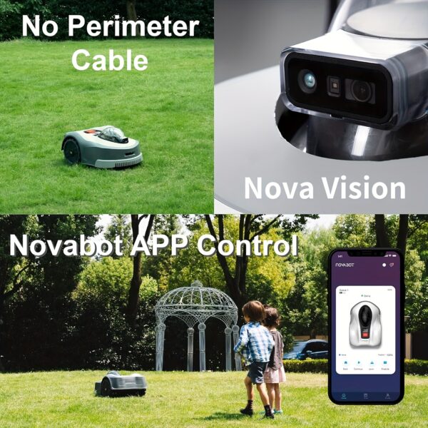 NOVABOT N2000 Smart Robotic Lawn Mower, Automatic Lawn Mower With Accurate Navigation And Obstacle Avoidance, All-Terrain Capabilities, U-Shape Path Planning, Perfect For 1.50 Acres Cut Height 0.8"-3.5" - Image 6