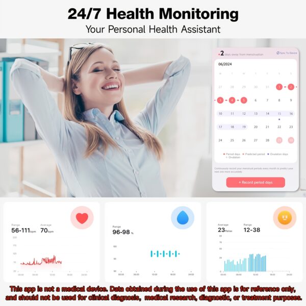 FAWEIO Smart Watch For Men Women Wireless Call, 1.95" Smartwatch with 100+ Sport Modes, Fitness Activity Tracker Pedometer, Built-in Alexa, Compatible With Android And for iphone, Perfect Gift For Family And Friends - Image 10