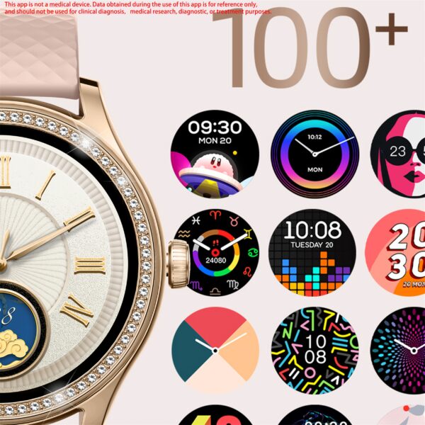 Smart Watch (Answer/Make Calls) For Women With Alexa Built-in, AI Voice, Call Integration, Smartwatch For Android IPhone, 1.38" Activity Tracker With Sleep Monitor, Fitness Tracker, Sleep Monitoring, 100+ Sports Fitness Tracker Silvery, Smart Watch With 1 Stainless Steel Watch Band And 2 Silicone Watch Band - Image 8