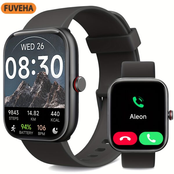 FUVEHA Smart Watch Support For IPhone& Android Wireless 5.3 Call Function Message Incoming Call Alert Alexa Voice 1.91 "Large Screen DIY Dial Weather Forecast 100+ Sports Mode Music Playback Pedometer Sleep Management Women'S Periods Smart Watch - Image 6