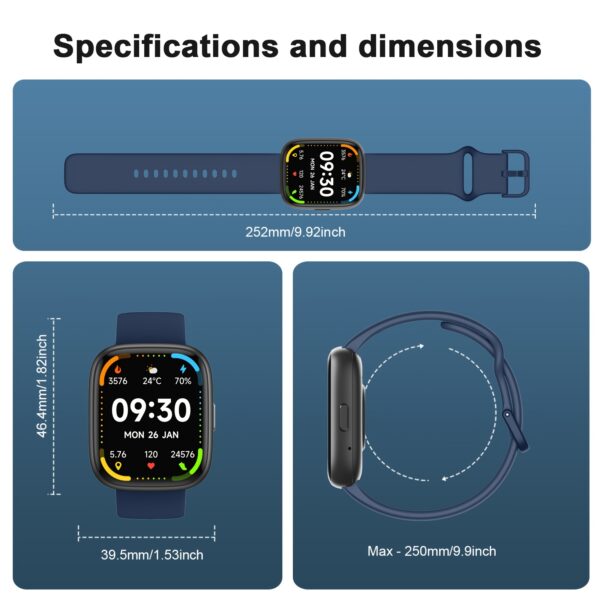 2024 Men's Women's Smartwatch With Wireless Calling, Built-in Alexa 1.83'' HD DIY Watch Face, 100 Sports Modes Activity Fitness Tracker, SMS Reminder, Pedometer, Weather Forecast, Alarm Clock, Camera Smartwatch For Android IOS - Image 11