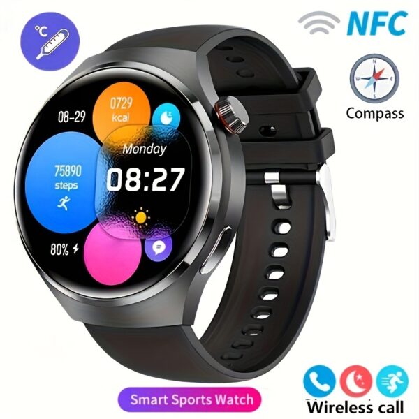 2024 New Men's Smart Watch Wireless Call AMOLED 1.53-inch HD Large Screen Outdoor Sports Fitness Multi sport Mode AI Voice Assistant Smart Watch NFC - Image 3