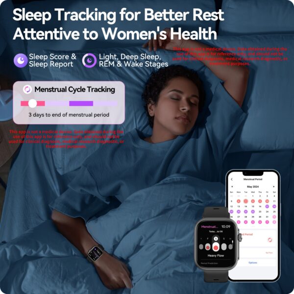 GPS Smart Watch, GPS Smart Watch For Men Women [GPS, Alexa Built-in], 24/7 Stress Monitor, Sleep & Fitness Tracker, Wireless Call, 100+ Sports Modes, Smart Watches For Android IOS (white) - Image 8