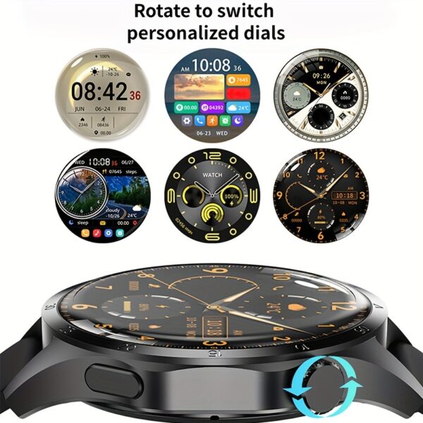 2025 New NFC Smart Watch For Men GPS Motion Trajectory 360*360 HD Screen AI Voice Wireless Call Smartwatch Sports Watch For Men Father'S Day Gift - Image 12