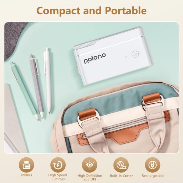 P31S Label Maker Machine With Stickers, Mini Portable Wireless Thermal Printer, For Organizing Storage Office Home Small Business, Sticker Maker Label Maker With Multiple Templates, Multi-color Option - Image 9