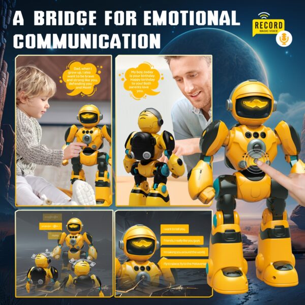 FUUY Children's Toy Robot, Programmable Robot, Remote Control Intelligent Reply, Walking And Dancing Robot, Adjustable Volume, Magical Voice Robot, Birthday Gift - Image 19