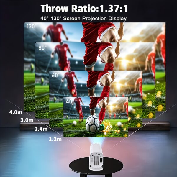 Native Resolution 1280x720P, Portable Wireless Smart Projector, Supports 4K Video Decoding, Mini Projector, Home Theater Projector, Auto Keystone, 180° Rotation, HiFi Speaker, Gaming And Entertainment - Image 7