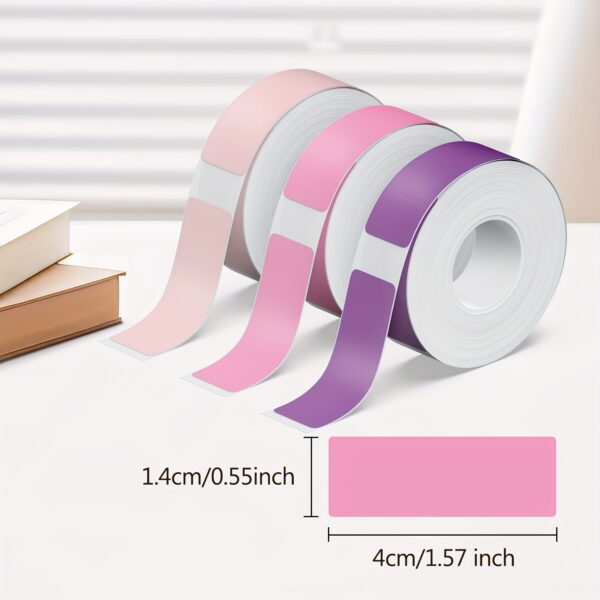 P31S label printer/label paper1roll or 3rolls, portable label machine with wireless connection and multiple templates, fast file system output, various colors of label paper suitable for printing address, logo, clothing labels in offices and homes - Image 11