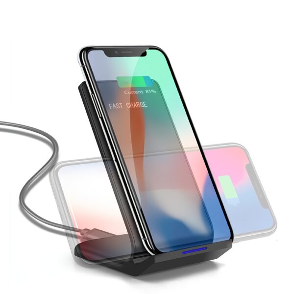Wireless Charger Fast Charging Stand Wireless Android Desk Phone Charger Stand For Samsung Galaxy S24 Ultra S23, IPhone 15 Pro Max Plus 14 13 12 - Image 2
