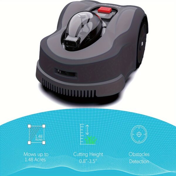 NOVABOT N2000 Smart Robotic Lawn Mower, Automatic Lawn Mower With Accurate Navigation And Obstacle Avoidance, All-Terrain Capabilities, U-Shape Path Planning, Perfect For 1.50 Acres Cut Height 0.8"-3.5" - Image 2