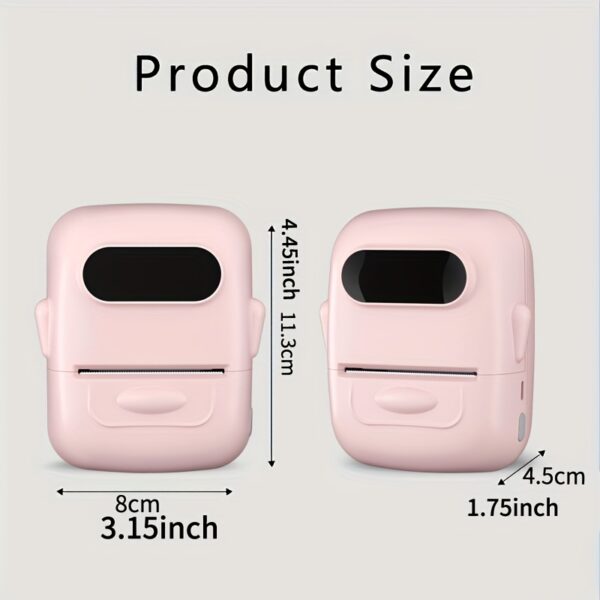 P50 Portable Thermal Label Printer, Suitable for Home, Clothing, Supermarkets, Jewelry, And Food Industries, Compatible with Android+Ios, Equipped with a Roll of 40 * 30Mm White Stickers - Image 2