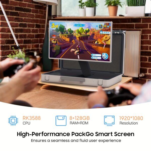 Apolosign Packgo 27 Inch Briefcase Smart TV - Portable Touch Screen Display, Built-in 6H Battery | Android 8GB+128GB, 1080p HD, WiFi | Camping/Travel/Tailgating Outdoor Entertainment System (HDTV Input & Screen Casting) - Image 3