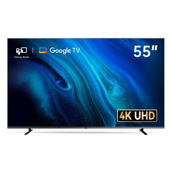 55 Inch Google TV Smart TV 4K UHD with HDR 10 & Vision/Atmos, Built-in Chromecast & Google Play, MEMC, Voice Remote, Stream Live TV - Canvas Series CG55-C1 (2025 Model), Home Entertainment | Modern Design | Highresolution Display