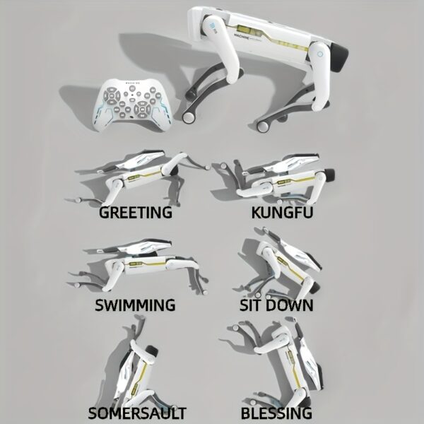 New Upgraded Model Smart Robot Dog -Application Control, AI Voice Activation, 18 Skills (Kung Fu, Dance, Swimming), USB Charging, Wireless Remote Control, Stylish Futuristic Design, Perfect for Gift Giving and Daily Entertainment - Image 12