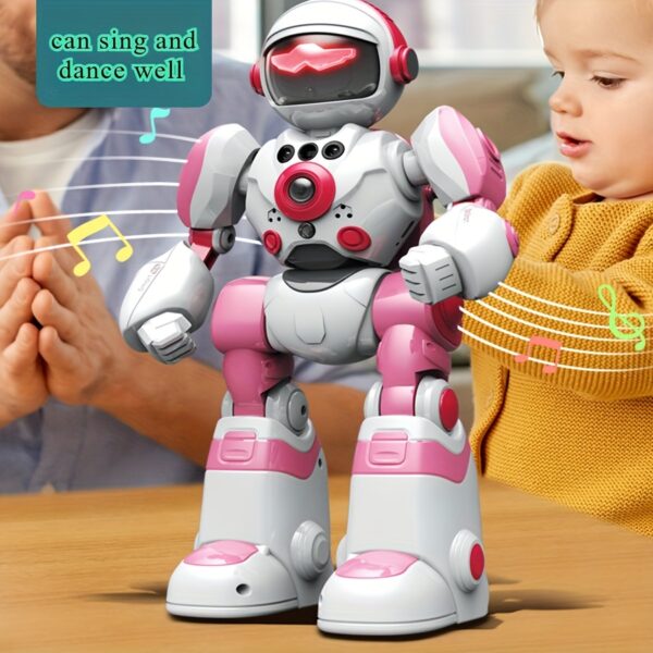FUUY Children's Toy Robot, Programmable Robot, Remote Control Intelligent Reply, Walking And Dancing Robot, Adjustable Volume, Magical Voice Robot, Birthday Gift - Image 3