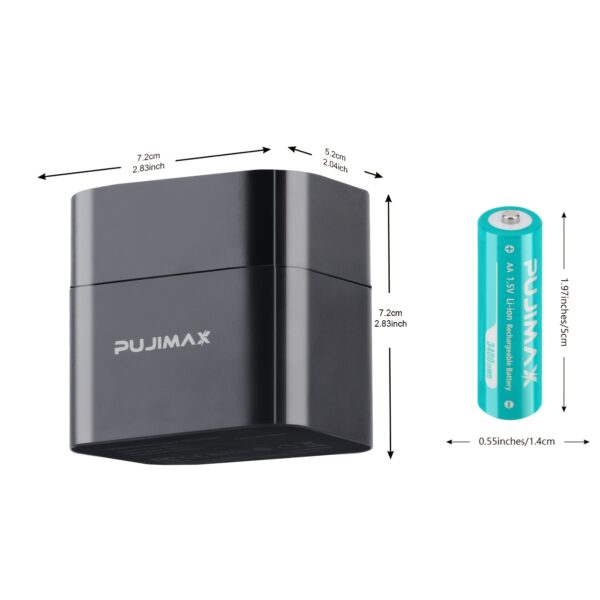 PUJIMAX 8pcs Rechargeable 1.5V 3400mWh AA Lithium Batteries with Fast Charging Box, Constant Output Li-ion Double A Batteries Cycle Times up to 1200x, Smart Charging Set with MCU Intelligent Chip for Xbox Controller, Electronics, Household, Office Devices, Ideal Gift - Image 2