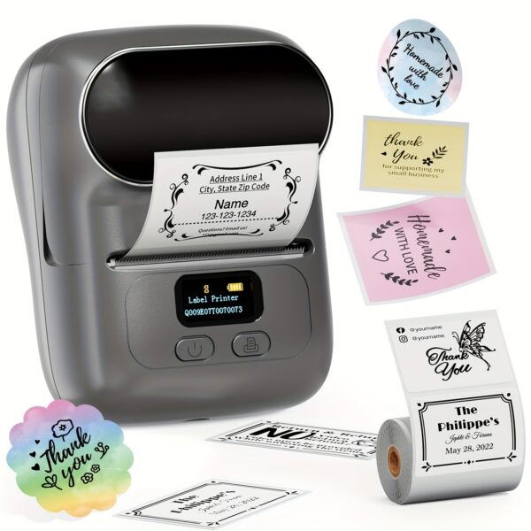 Barcode Printer - Label Maker Machine Wireless Themal Label Printer for Small Business, School, Barcode, Address, Jewelry, Clothing, Organizing, Orange - Image 10