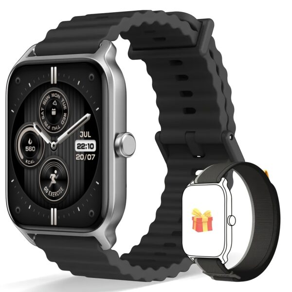 FAWEIO Smartwatch (Answer/Make Calls), 1.8 Inch Smart Watch for Women & Men with 100+ Sports Modes, Fitness Activity Tracker Pedometer, Built-in Alexa, Compatible with Android And iPhone, Perfect Gift for Family And Friends, Suitable for Festival Gift - Image 4