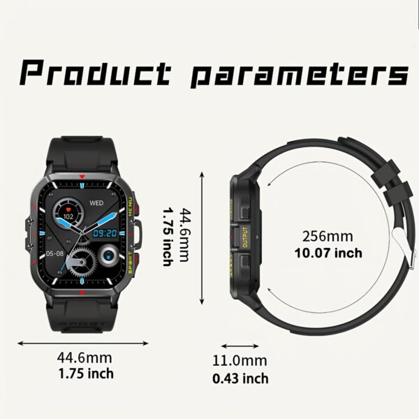 LIVLOV Sporty Smartwatch for Men & Women - 1. 96" HD Display, 100+ Sports Modes, AI Voice Assistant, Monitoring, Long-Lasting 370mAh Battery, for iPhone & for Android - Image 9