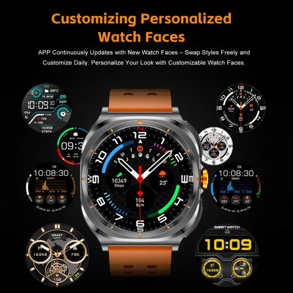 GT98 Smartwatch with TWS Sports Earbuds, 1.53" HD Display, Voice Assistant, Music Control, 400mAh Battery, 100+ Sport Modes, Orange Silicone Band, Compatible with Android/iOS, Ideal for Fitness & Outdoor Activities - Image 10