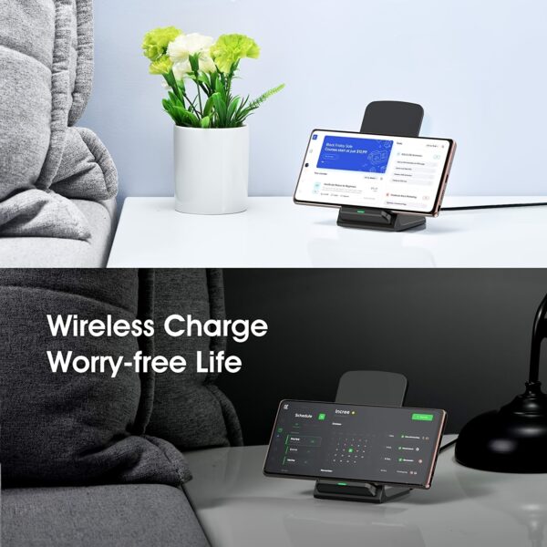 Wireless Charger Fast Charging Stand Wireless Android Desk Phone Charger Stand For Samsung Galaxy S24 Ultra S23, IPhone 15 Pro Max Plus 14 13 12 - Image 10