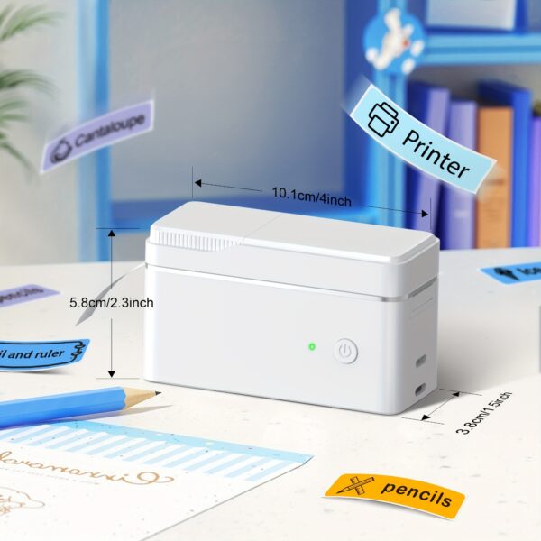 P31S Label Maker Machine with Tape, Portable Thermal Printer, Portable Label Printer for Organizing Storage Office Home, Sticker Maker Mini Label Maker with Multiple Templates, White - Image 3