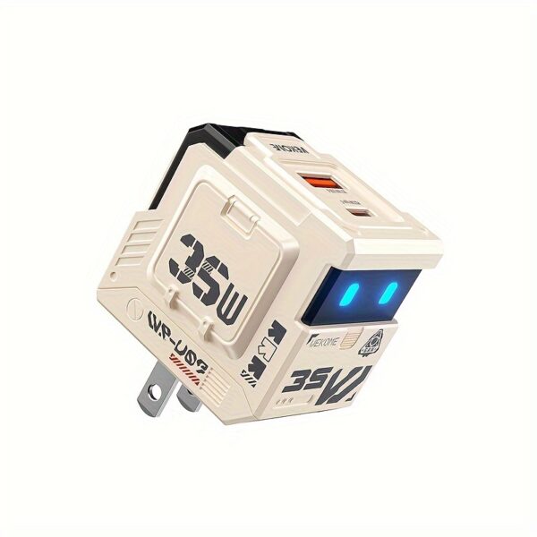 WEKOME WP-U07 Gallium Nitride 35W Fast Charging A+C) Dual Port Fast Output, Portable Folding Plug Travel Essential, Smart Chip Temperature Control, Supports Multiple Charging Protocols, Suitable for Most Mobile Phones and Tablets - Image 5