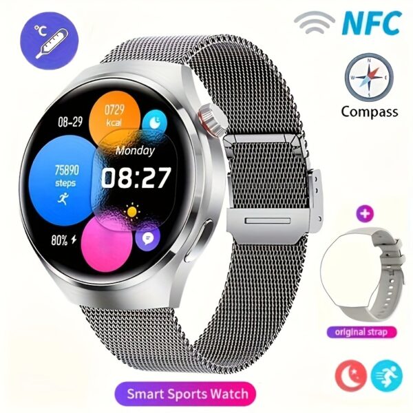 2024 New Men's Smart Watch Wireless Call AMOLED 1.53-inch HD Large Screen Outdoor Sports Fitness Multi sport Mode AI Voice Assistant Smart Watch NFC - Image 7