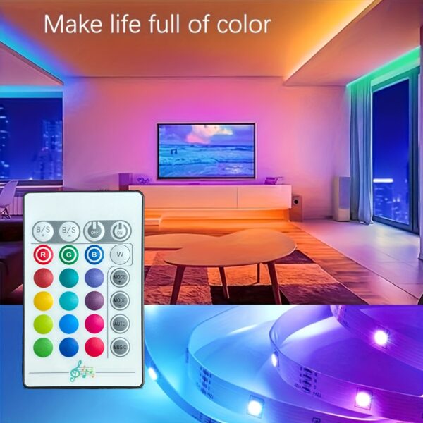 NBBUFF Smart LED Strip Lights, Tv LED Backlight 19.69ft, App Control Sync to Music, USB Bias Lighting Tv LED Lights Kit with Remote - RGB 5050 LEDs Color Lights for Room Bedroom - Image 3