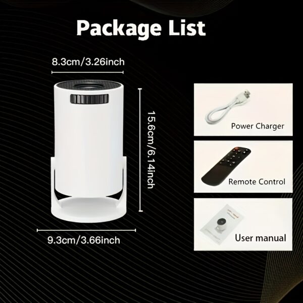 Support WIFI; Support 4K Decoding 1800P Wireless Connection Projector; Adjustable Brightness Screen Display, Wall-mounted Projector; Handheld - Image 2