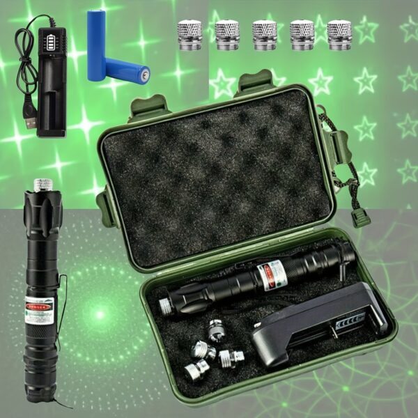 Laser Pointer, Tactical Flashlight, Replaceable Spare Batteries, Adjustable Focus And Replaceable Multiple Modes, Can Be Used Indoors And Outdoors, Presentations, Etc., Best Gifts