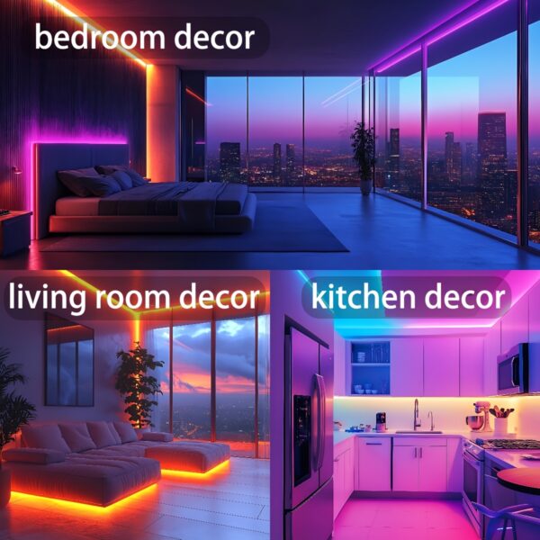 Smart LED Light Strip, Bedroom LED Light, 44-Key Remote And App Control, Music Sync, Color Changing, Dimmable, Flashing, Timer, Lighting Decoration Living Room Party Light, Bedroom Decoration - Image 10