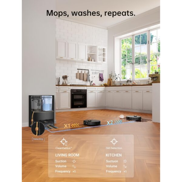 Dreame L20 Ultra Robot Vacuum And Mop With Mop-Extend, Auto Mop Removal & Raising, Washing And Drying, 7000Pa Suction, Self-Emptying, Self-Refilling, AI Obstacle Avoidance - Image 7