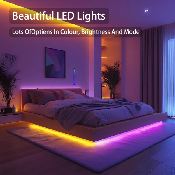 Smart LED Light Strip, Bedroom LED Light, 44-Key Remote And App Control, Music Sync, Color Changing, Dimmable, Flashing, Timer, Lighting Decoration Living Room Party Light, Bedroom Decoration - Image 9