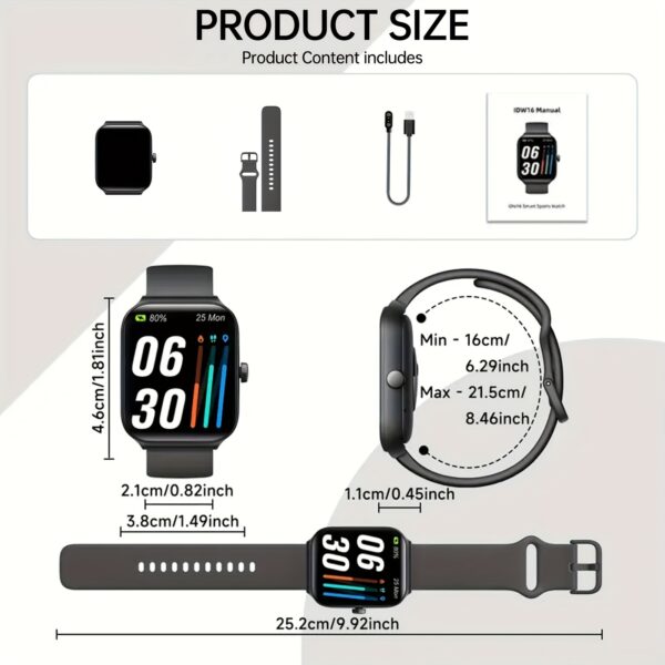 FAWEIO Smart Watch For Men Women Wireless Call, 1.95" Smartwatch with 100+ Sport Modes, Fitness Activity Tracker Pedometer, Built-in Alexa, Compatible With Android And for iphone, Perfect Gift For Family And Friends - Image 2